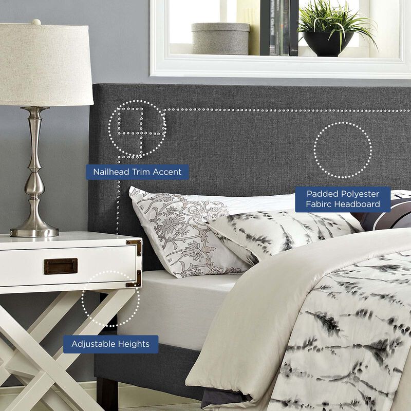 Modway - Josie Queen Upholstered Fabric Headboard Gray