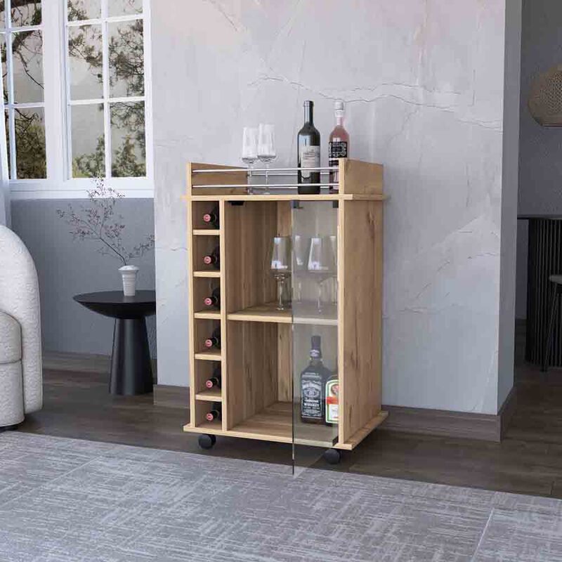 Bar Cart Baltimore, Living Room, Light Oak