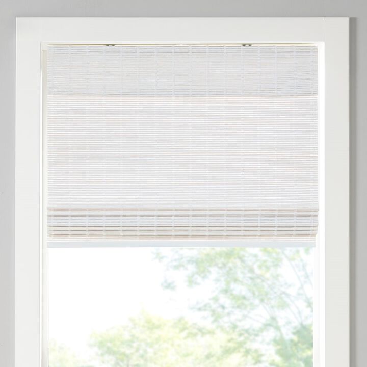 Gracie Mills Isolde Bamboo Woven Light Filtering Roman Shade 64"L - 33x64"