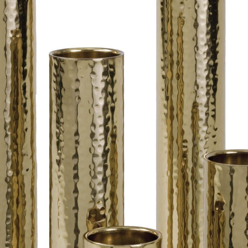 Hammered Bud Vase Set