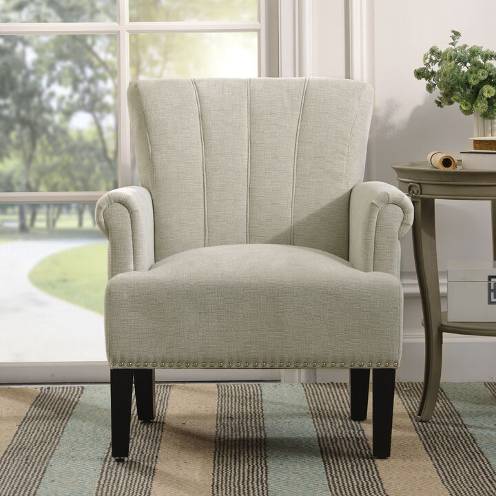 Merax Rivet Tufted Polyester Armchair Accent Chair