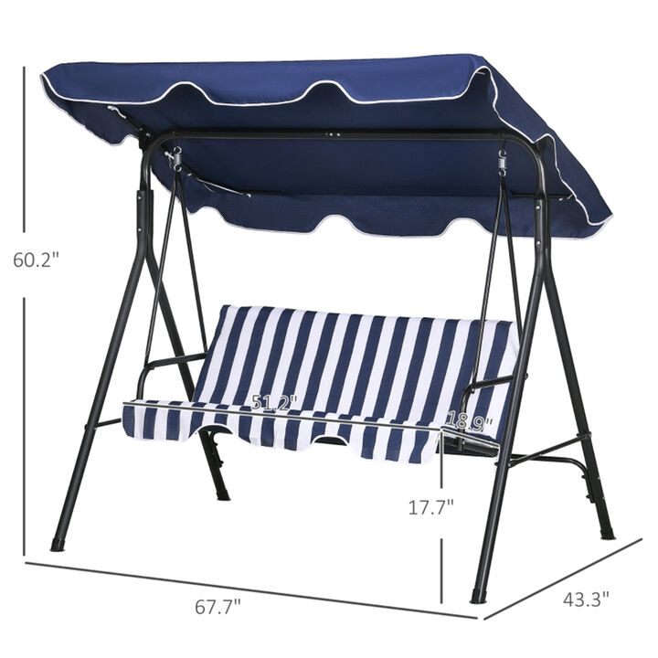 Comfortable 3-Seat Swing Chair for Porch and Outdoor Lounging
