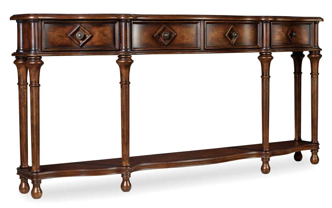72'' Hall Console in Medium Wood