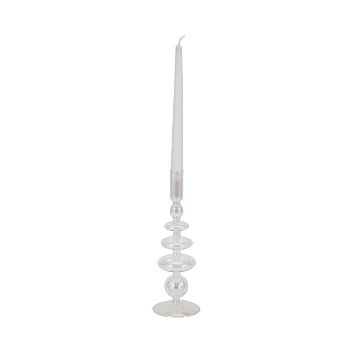 11" Vintage Glass Candle Holder