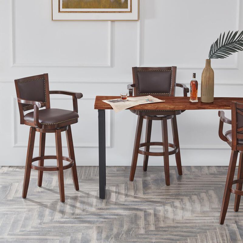 Boraam Broadmoor Swivel Extra Tall Barstool [Cappuccino], 34 - Cappuccino