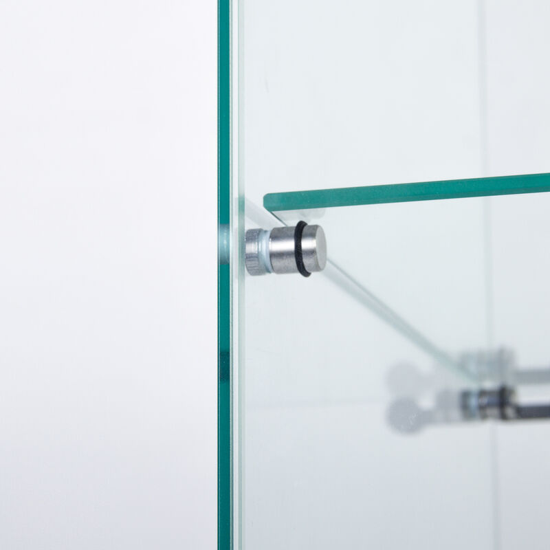 Two Door Glass Cabinet Glass Display Cabinet with 3 Shelves