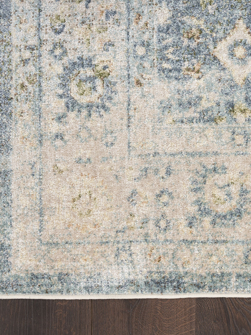 Astra Machine Washable ASW16 Teal/Beige 7'10" x 10' Rug