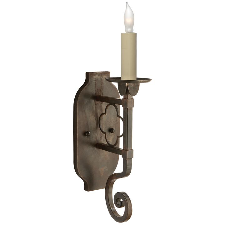 Margarite Single Sconce in Aged Iron