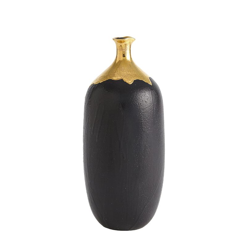 Dipped Golden Crackle Vase