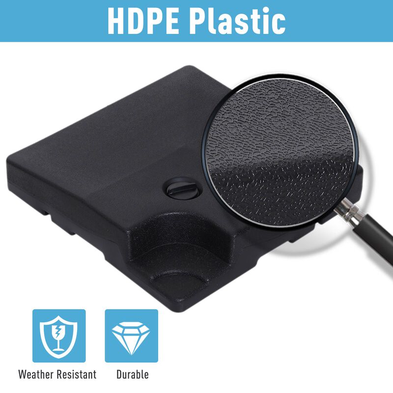 Heavy-Duty Umbrella Support: 4-Piece Black Base for Cantilever Umbrellas