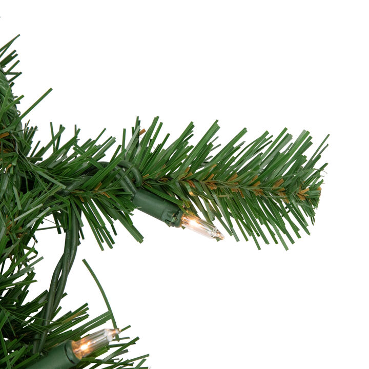9' x 10" Pre-Lit Dorchester Pine Artificial Christmas Garland  Clear Lights