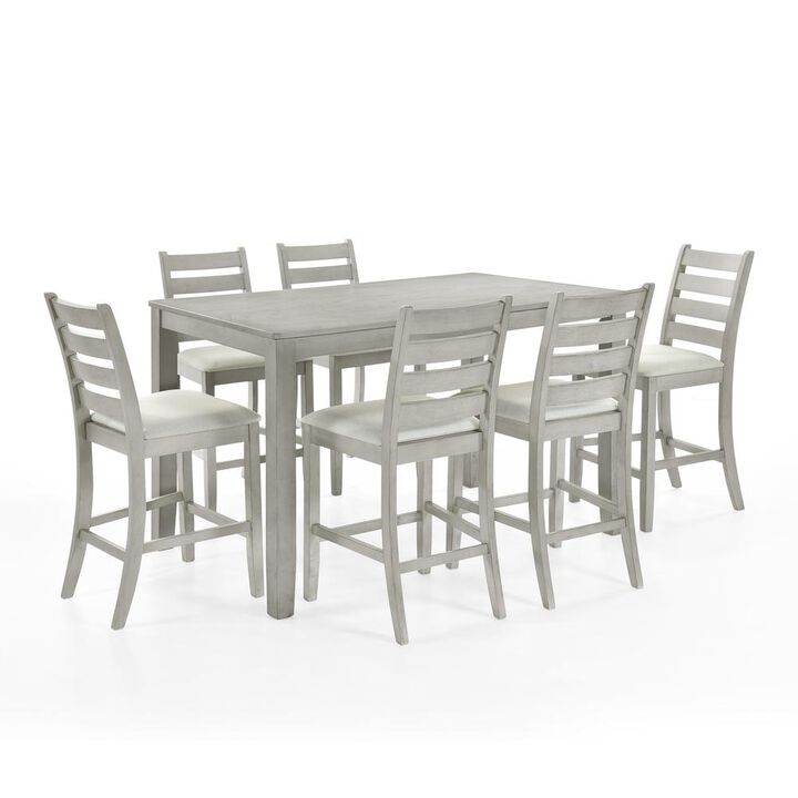 New Classic Furniture Furniture Pascal Wood Counter Chair in Driftwood (Set of 2)