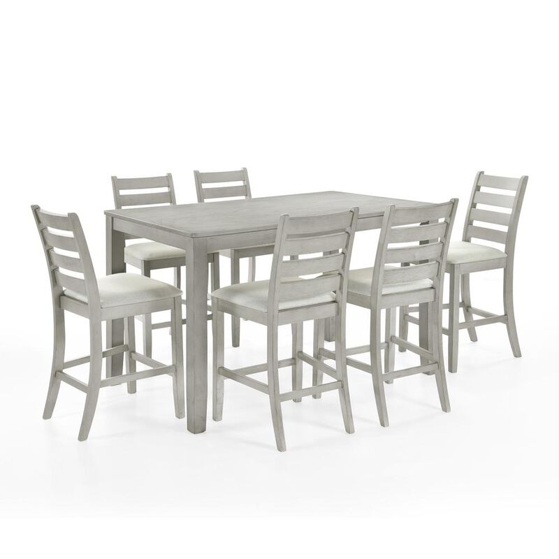 New Classic Furniture Furniture Pascal Wood Counter Chair in Driftwood (Set of 2)