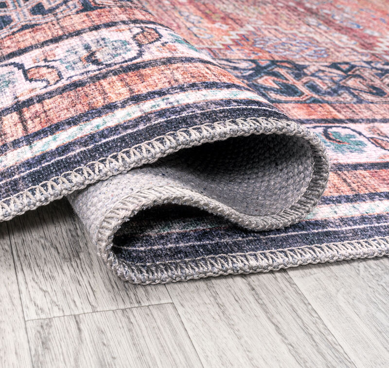 Dalyan Geometric Medallions Machine-Washable Area Rug