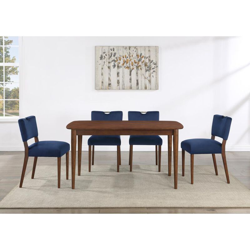 Bonito Walnut Finish Leg Dining Table