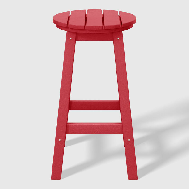WestinTrends 24" HDPE Outdoor Patio Round Counter Height Bar Stool
