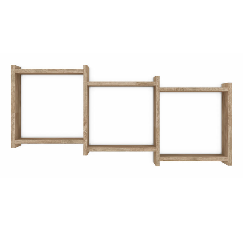 3-Cube Floating Decorative Organizer Wall Shelf with Ledges
