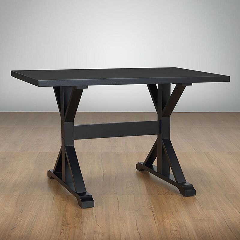 Carolina Living Florence Trestle Table - Antique Black
