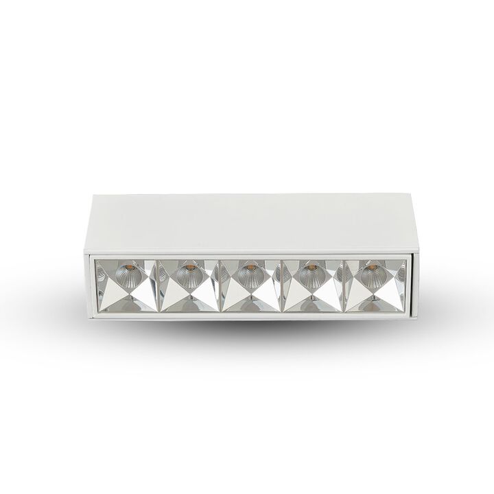 VONN Lighting 5 Lights LED Fixed Surface Mounted Downlight, Stock Item Beam Angle 34, White