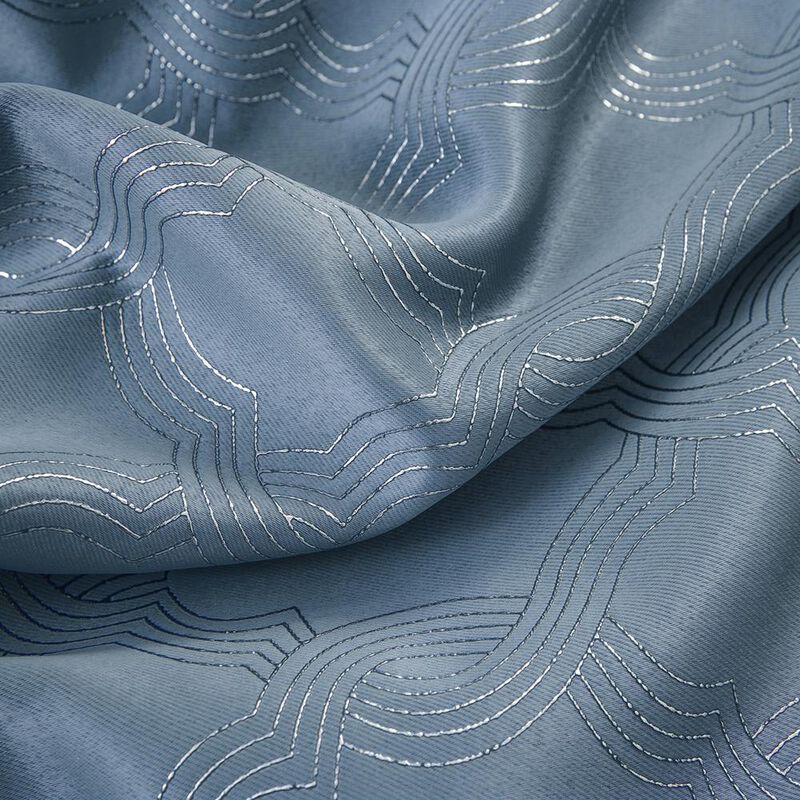 Oliva Gray Jansen Rubber Blackout Grommet Panel - 54"x90" Blue