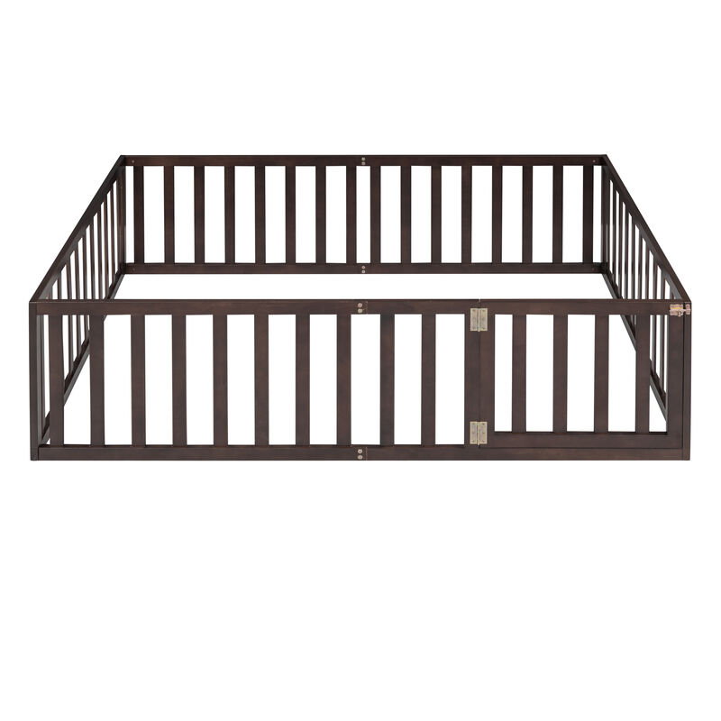 Merax Wood  Daybed Frame with Fence
