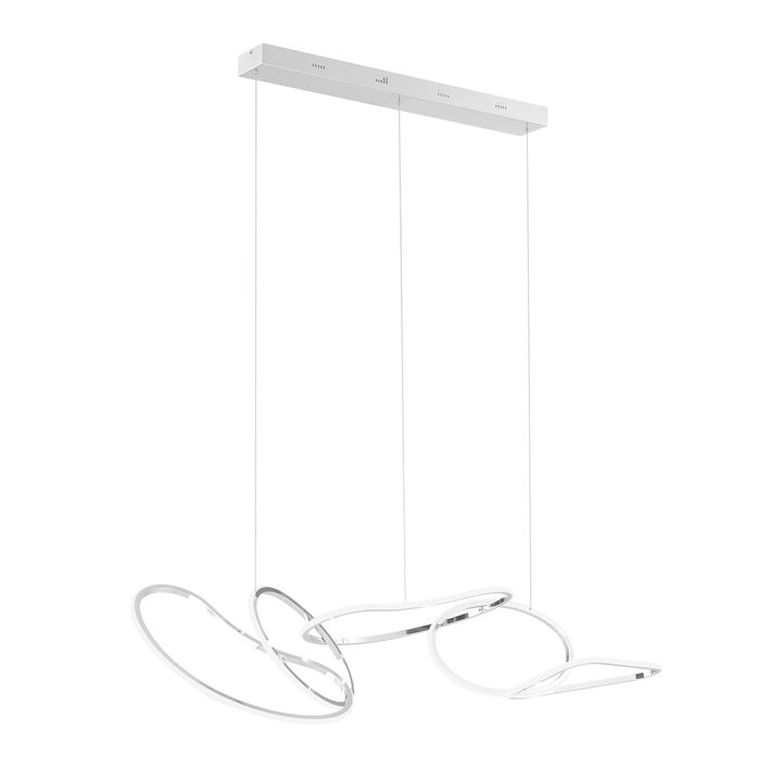 Seoul Chandelier Chrome Metal Integrated LED Dimmable