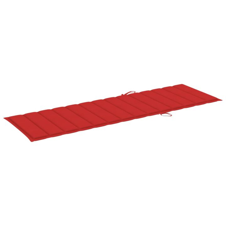 vidaXL Sun Lounger Cushion Red 78.7"x27.6"x1.6" Fabric