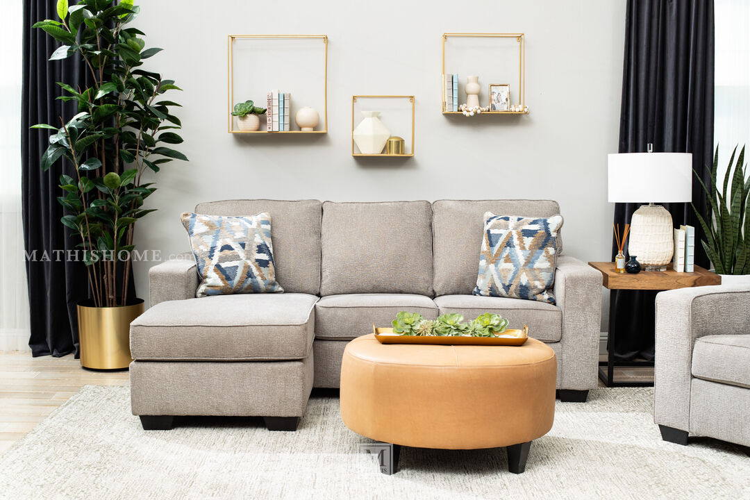 Medium Leather Ottoman