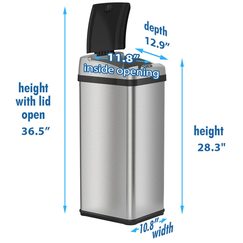 iTouchless 13 Gallon Platinum Edition Sensor Trash Can