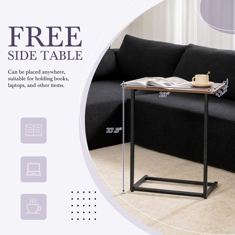 Merax Fully Compressed Modular Sectional Sofa with 1 Side Table