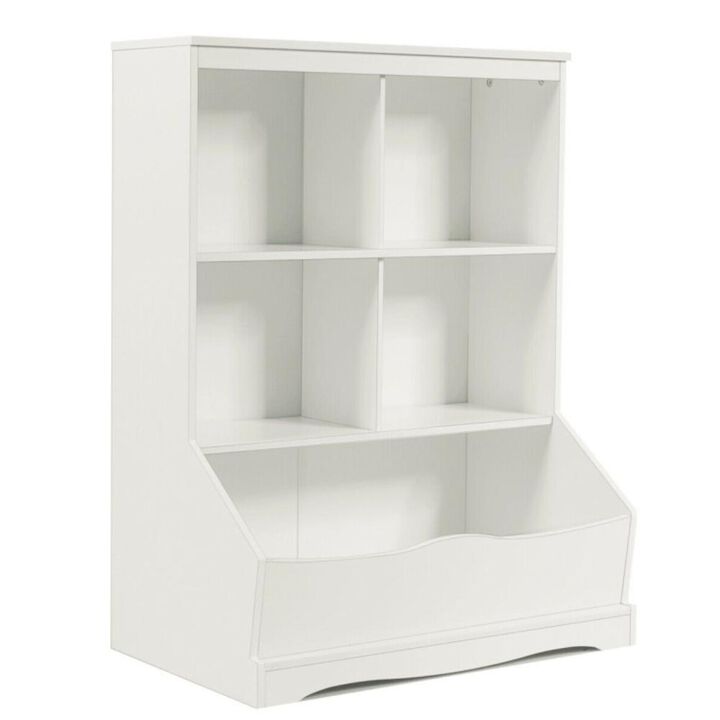 Hivvago 3-Tier Children's Multi-Functional Bookcase Toy Storage Bin Floor Cabinet