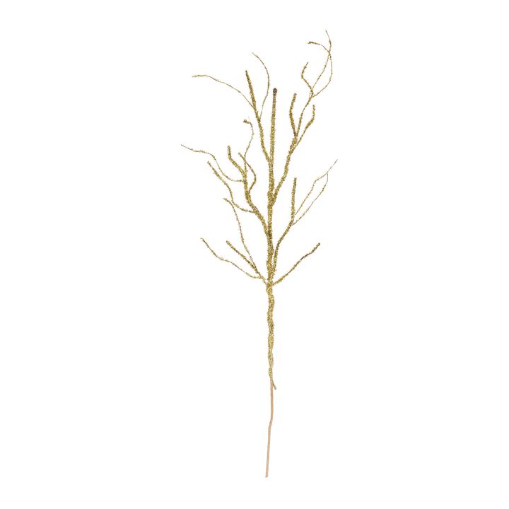 Set of 2 Glitter Branches – Plastic/Wire Christmas Holiday Decor for Home, Mantel, and Seasonal Display