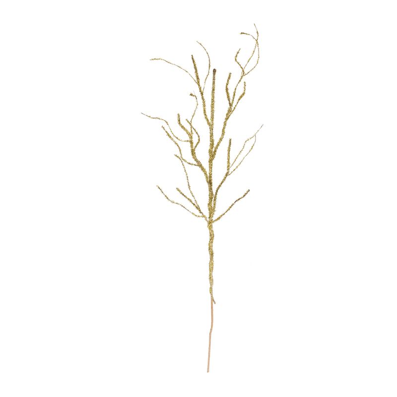Set of 2 Glitter Branches – Plastic/Wire Christmas Holiday Decor for Home, Mantel, and Seasonal Display
