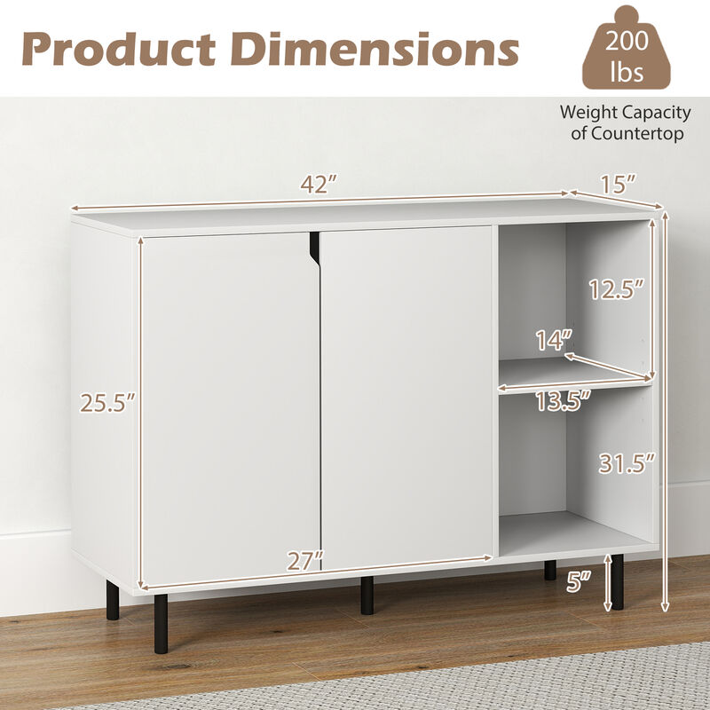 Sideboard Buffet Cabinet Kitchen with Adjustable Shelves