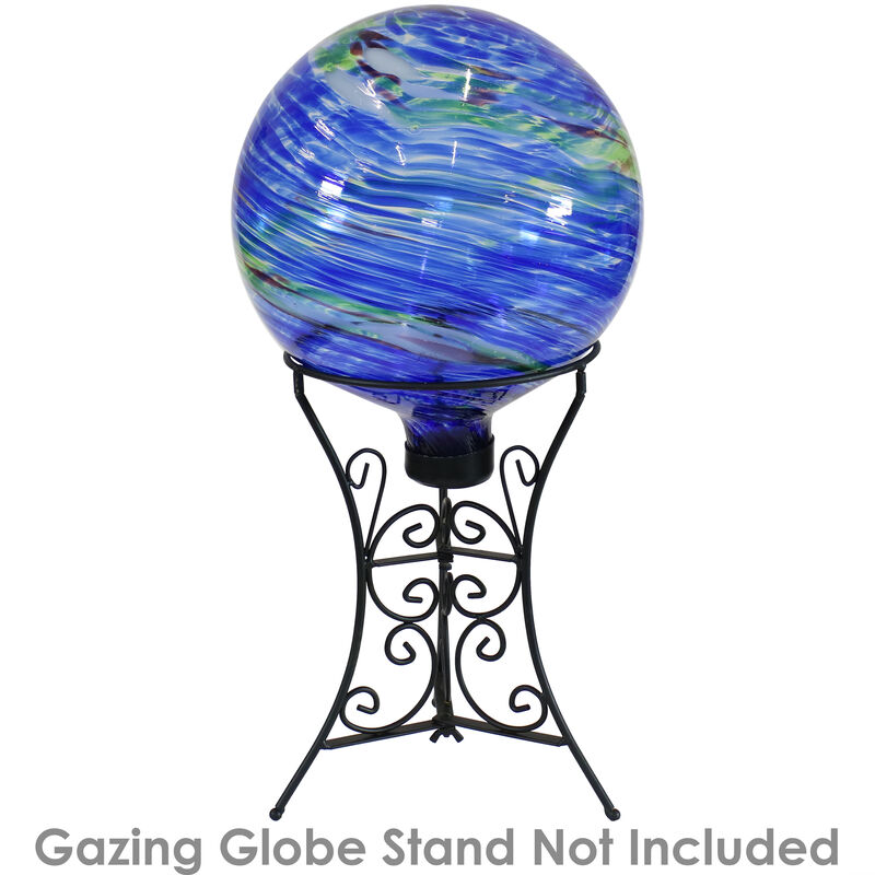 Sunnydaze Northern Lights Glass Gazing Globe - 10 in - 2-Pack 