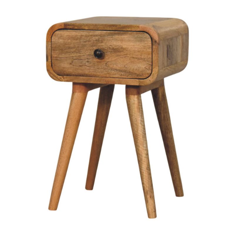 Artisan Furniture Solid Wood Avora Mini Oak-ish Nightstand with 1 drawer