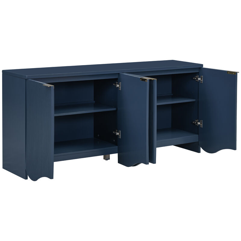 Merax Bottom Wavy Design Storage Cabinet