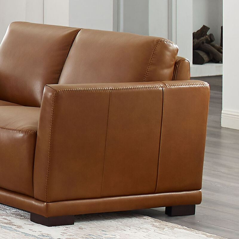 Mary Top Grain Leather Loveseat