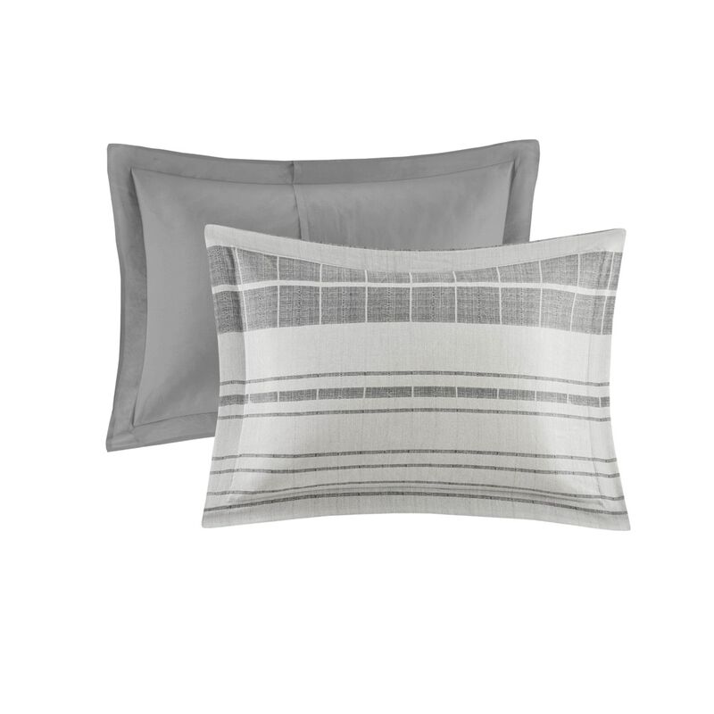 Gracie Mills Naxos 3 Piece Stripe Duvet Cover Set