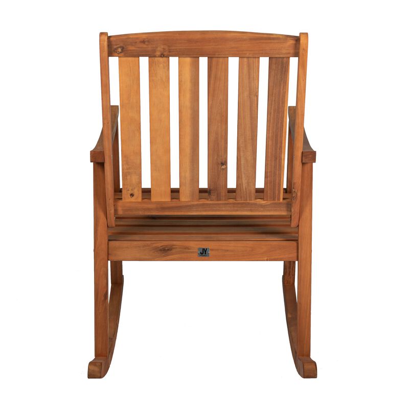Penny Classic Slat Back Acacia Wood Patio Outdoor Rocking Chair