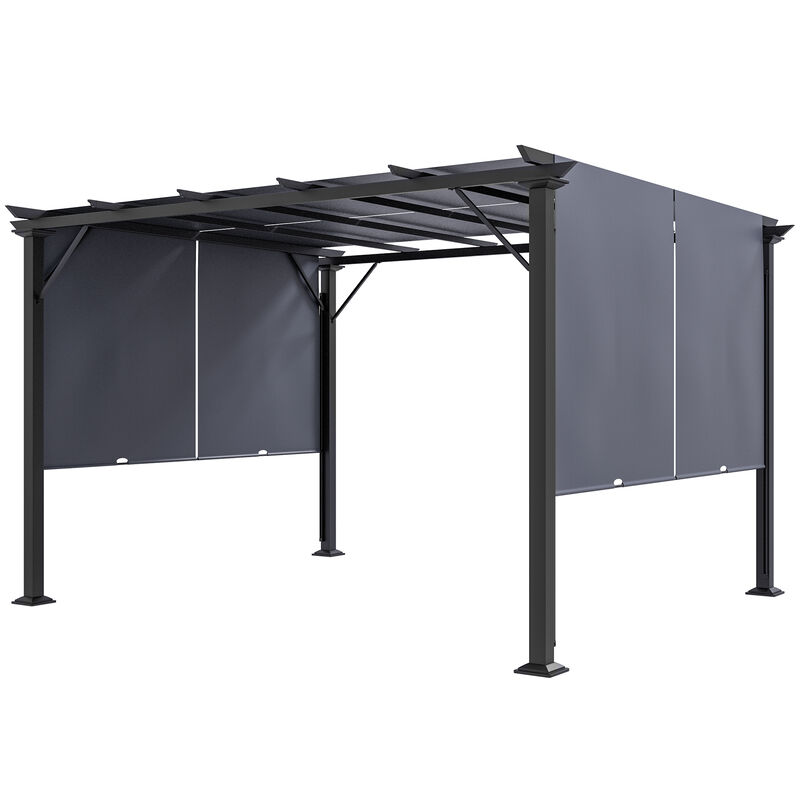 Deck & Backyard 12' x 10' Cabana w/ Steel Frame with Stakes & Unique Design