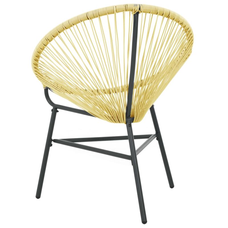 vidaXL Patio Acapulco Chair Poly Rattan Beige