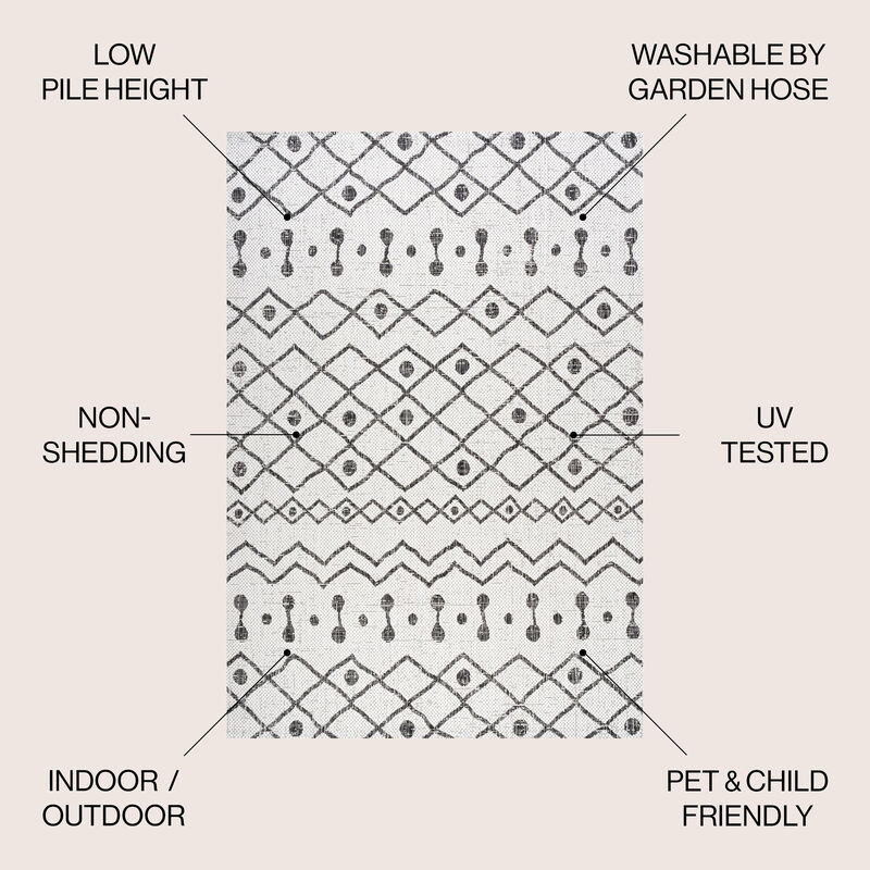 Nokat Tribal Bohemian Indoor/Outdoor Area Rug