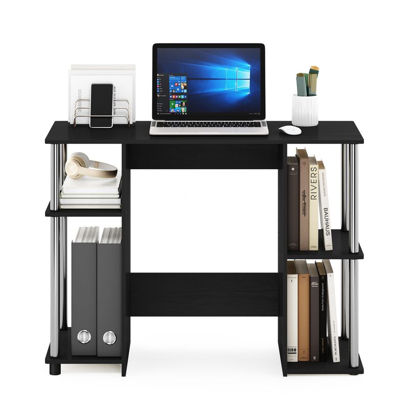 Furinno Furinno 15112 JAYA Compact Computer Study Desk  Americano  Stainless Steel Tubes