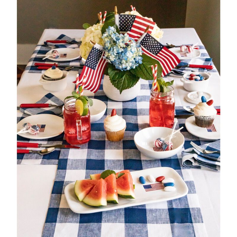 Solino Home 100% Pure Linen Table Runner | Buffalo Check