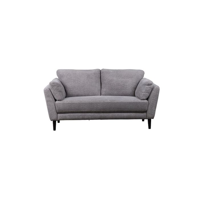 Porter Designs Marley Boucle Fabric Loveseat, Gray