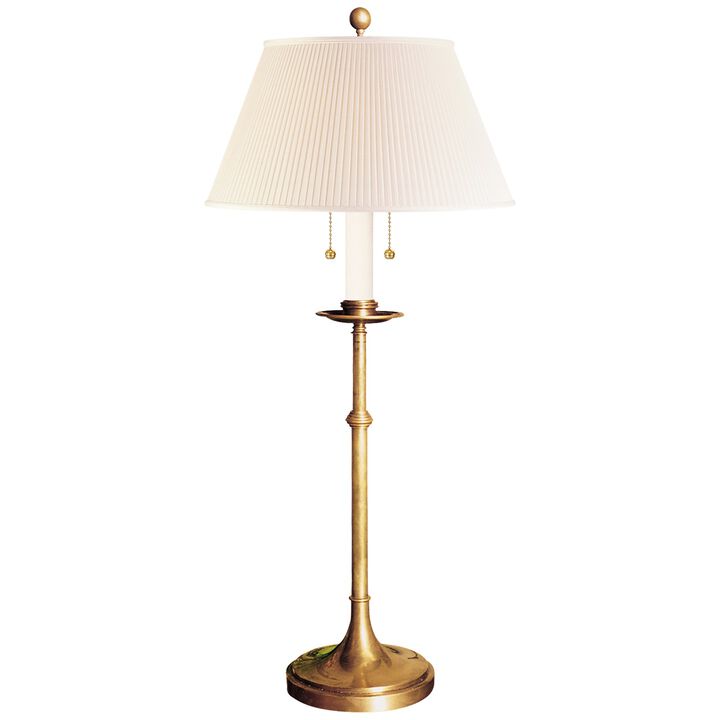 Dorchester Club Table Lamp Silk Shade