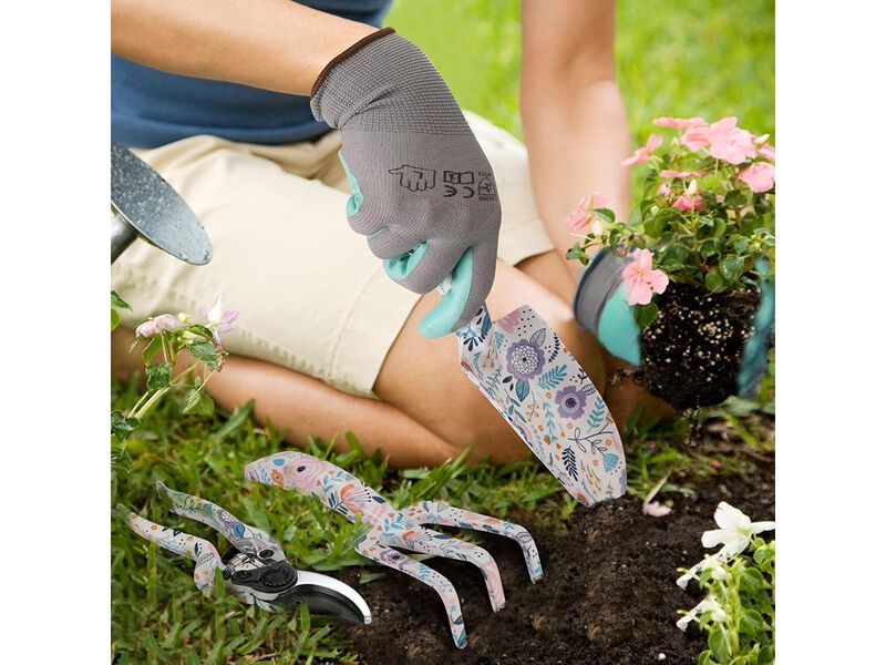 WORKPRO Aluminum Garden Tool Set, 4PCS Heavy Duty Hand Garden Tools with Box