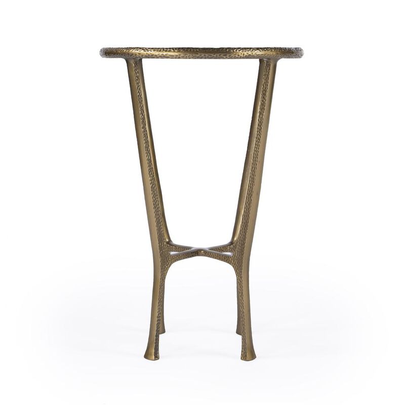 Hammered Gold Marble Side Table, Belen Kox