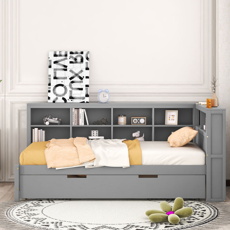 Merax Modern DayBed Bed Frame with Trundle